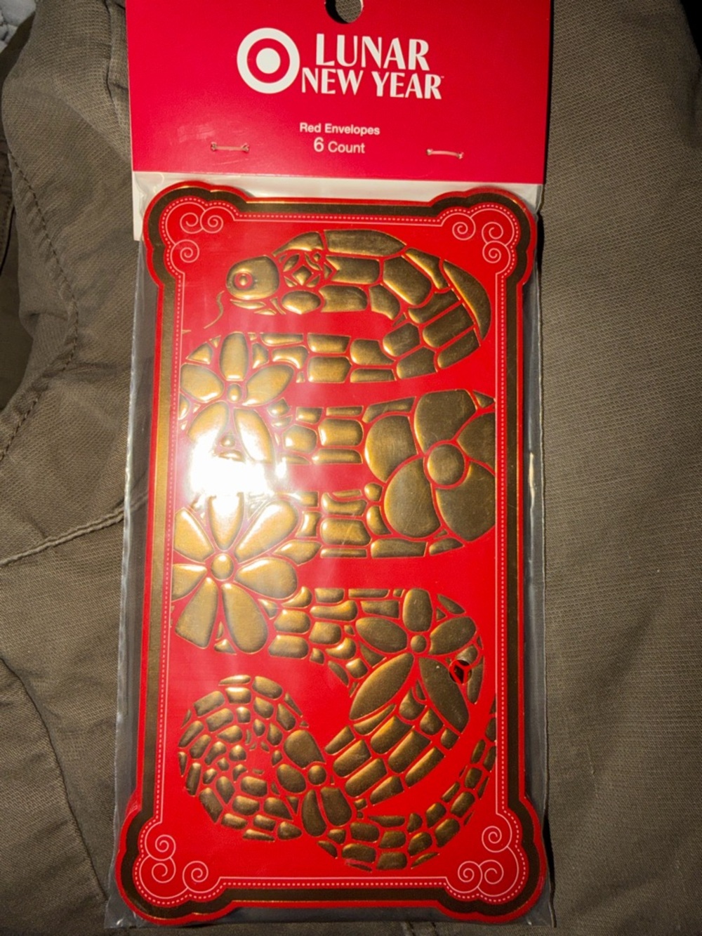 Target Red and Gold Lunar New Year Envelopes - 6 Pack year of the snake Chinese